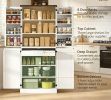 72" Tall White Kitchen Pantry Cabinet Farmhouse Storage with 8 Door Racks And Adjustable Shelves for Kitchen Organization